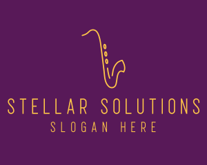 Elegant Saxophone Music logo design