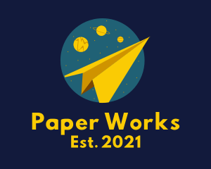 Paper Plane Galaxy logo design