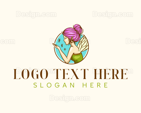 Mythical Fairy Magical Logo