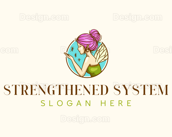 Mythical Fairy Magical Logo