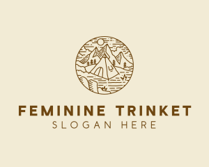 Hiker Camp Tent logo design