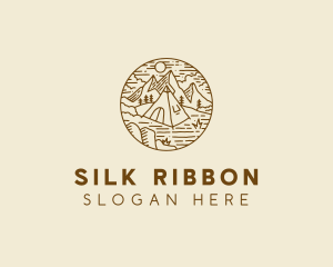 Hiker Camp Tent logo design