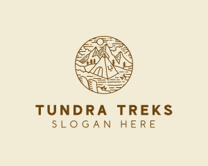 Hiker Camp Tent logo design