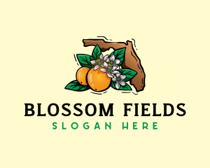 Florida Orange Blossom logo design