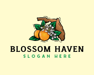 Florida Orange Blossom logo design