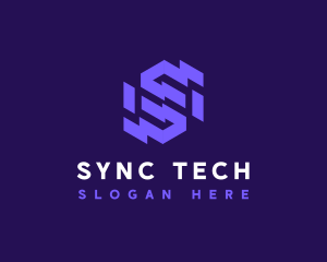 Company Tech Letter S logo design