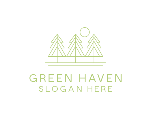 Tree Forest Landscape logo design