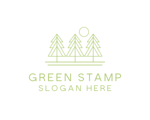 Tree Forest Landscape logo design