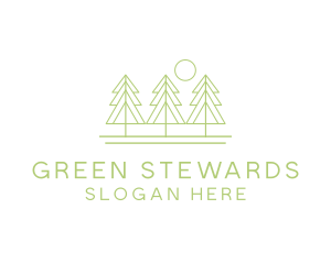 Tree Forest Landscape logo design