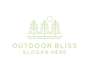 Tree Forest Landscape logo design