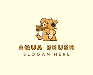 Dog Brush Grooming logo design