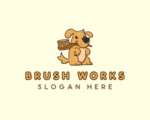 Dog Brush Grooming logo