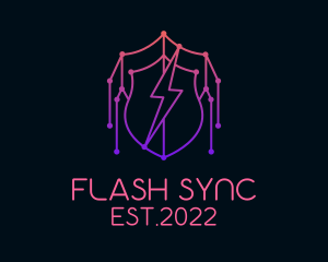 Hacker Defense Flash logo design