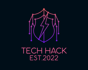 Hacker Defense Flash logo design