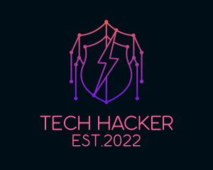 Hacker Defense Flash logo design