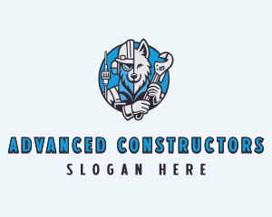 Wolf Builder Contractor logo design