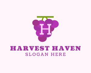 Fruit Grape Farm Market logo design