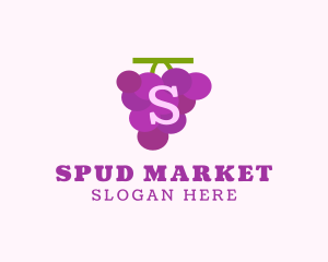 Fruit Grape Farm Market logo design