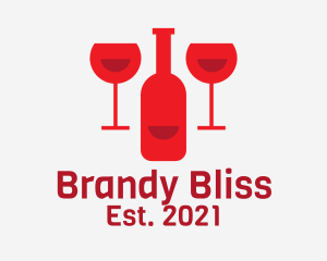 Red Wine Bar  logo design