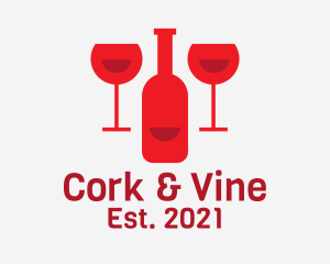 Red Wine Bar  logo design