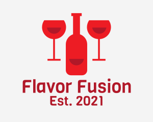 Red Wine Bar  logo design