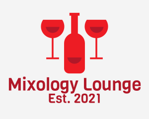 Red Wine Bar  logo design