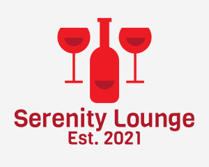 Red Wine Bar  logo design