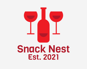 Red Wine Bar  logo design