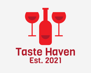 Red Wine Bar  logo design