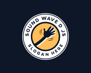 Cartoon Hand Wave logo design