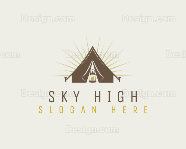 Outdoor Camping Tent Logo