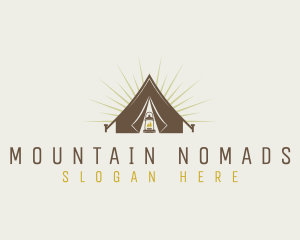 Outdoor Camping Tent logo design