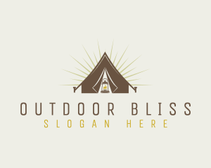 Outdoor Camping Tent logo design