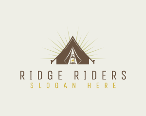 Outdoor Camping Tent logo design