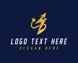 Electric Plug Lightning Bolt logo