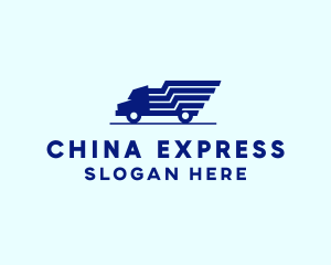 Blue Truck Express logo design