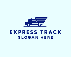 Blue Truck Express logo design