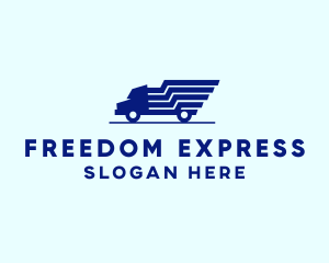 Blue Truck Express logo design