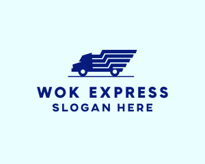 Blue Truck Express logo design