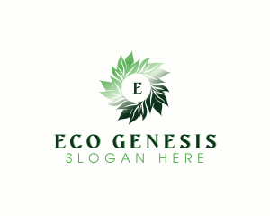 Eco Organic Leaves logo design