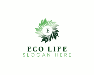 Eco Organic Leaves logo design