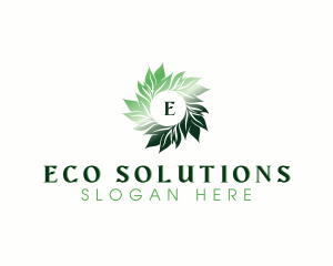 Eco Organic Leaves logo design