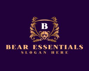 Bear Crest Shield logo design