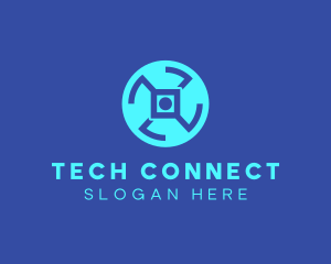 Digital Tech Wheel logo design