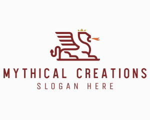 Mythical Royal Sphinx logo design