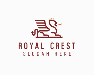 Mythical Royal Sphinx logo design