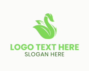 Abstract Swan Leaf logo