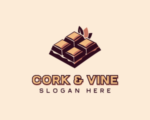 Chocolate Bar Dessert logo design