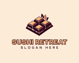 Chocolate Bar Dessert logo design