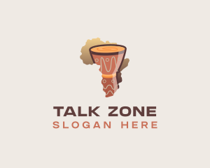 Africa Djembe Drum logo design